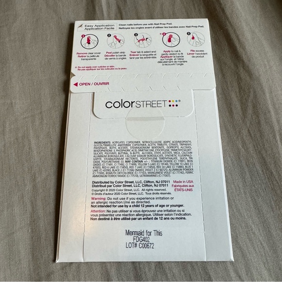 *Retired* Color Street: Mermaid for This (petite) | Scales White Blue Glitter - Picture 4 of 13